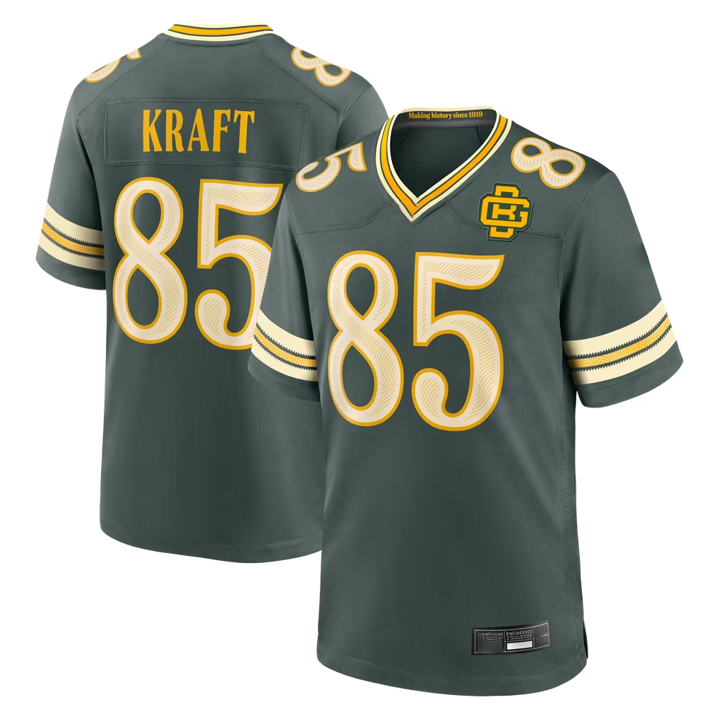 Johmsee GB.Packers #85 Tucker Kraft Green 2026 Rivalries Collection Game Stitched Jerseys