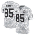 Johmsee GB.Packers #85 Tucker Kraft Player Arctic Camo Salute to Service Stitched Jerseys