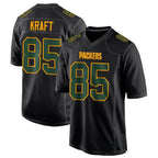 Johmsee GB.Packers #85 Tucker Kraft Player Black Fashion Game Stitched Jerseys