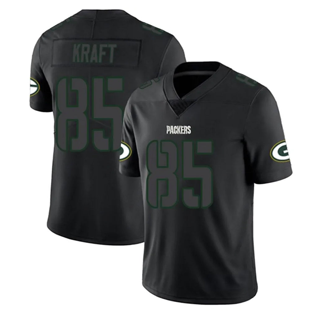 Johmsee GB.Packers #85 Tucker Kraft Player Black Impact Limited Home Game Stitched Jerseys