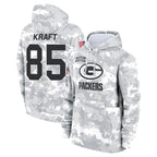 Johmsee GB.Packers #85 Tucker Kraft Player Camo Salute To Service Hoodies Game Stitched Jerseys