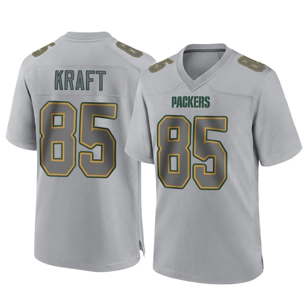 Johmsee GB.Packers #85 Tucker Kraft Player Gray Atmosphere Fashion Home Game Stitched Jerseys