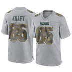 Johmsee GB.Packers #85 Tucker Kraft Player Gray Atmosphere Fashion Home Game Stitched Jerseys