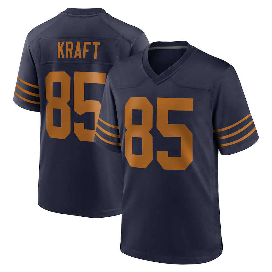 Johmsee GB.Packers #85 Tucker Kraft Player Navy The 1923 Classic Game Stitched Jersey