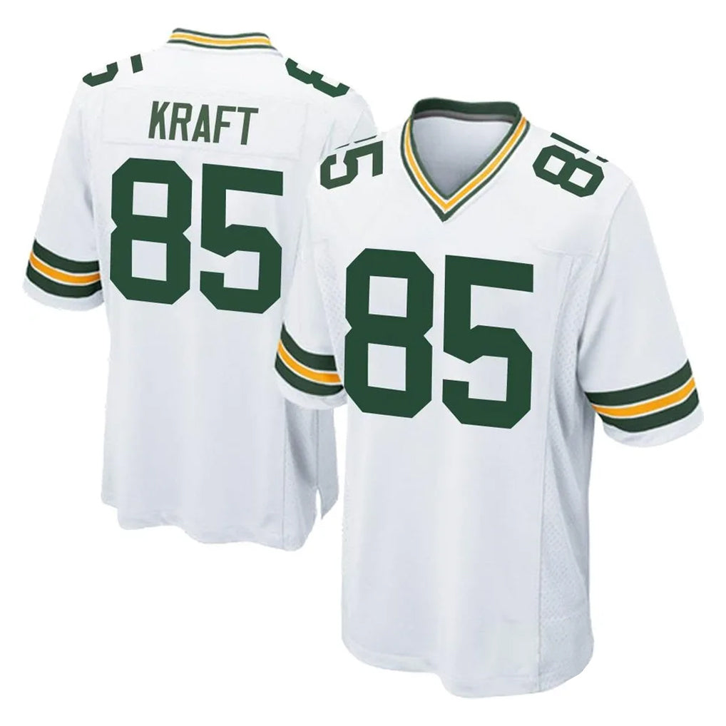 Johmsee GB.Packers #85 Tucker Kraft Player White Home Game Stitched Jerseys