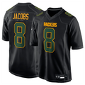 Johmsee GB.Packers #8 Josh Jacobs Player Black Fashion Game Stitched Jerseys
