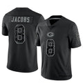 Johmsee GB.Packers #8 Josh Jacobs Player Black RFLCTV Limited Stitched Jerseys