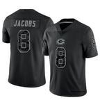 Johmsee GB.Packers #8 Josh Jacobs Player Black RFLCTV Limited Stitched Jerseys