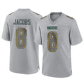 Johmsee GB.Packers #8 Josh Jacobs Player Gray Atmosphere Fashion Home Game Stitched Jerseys