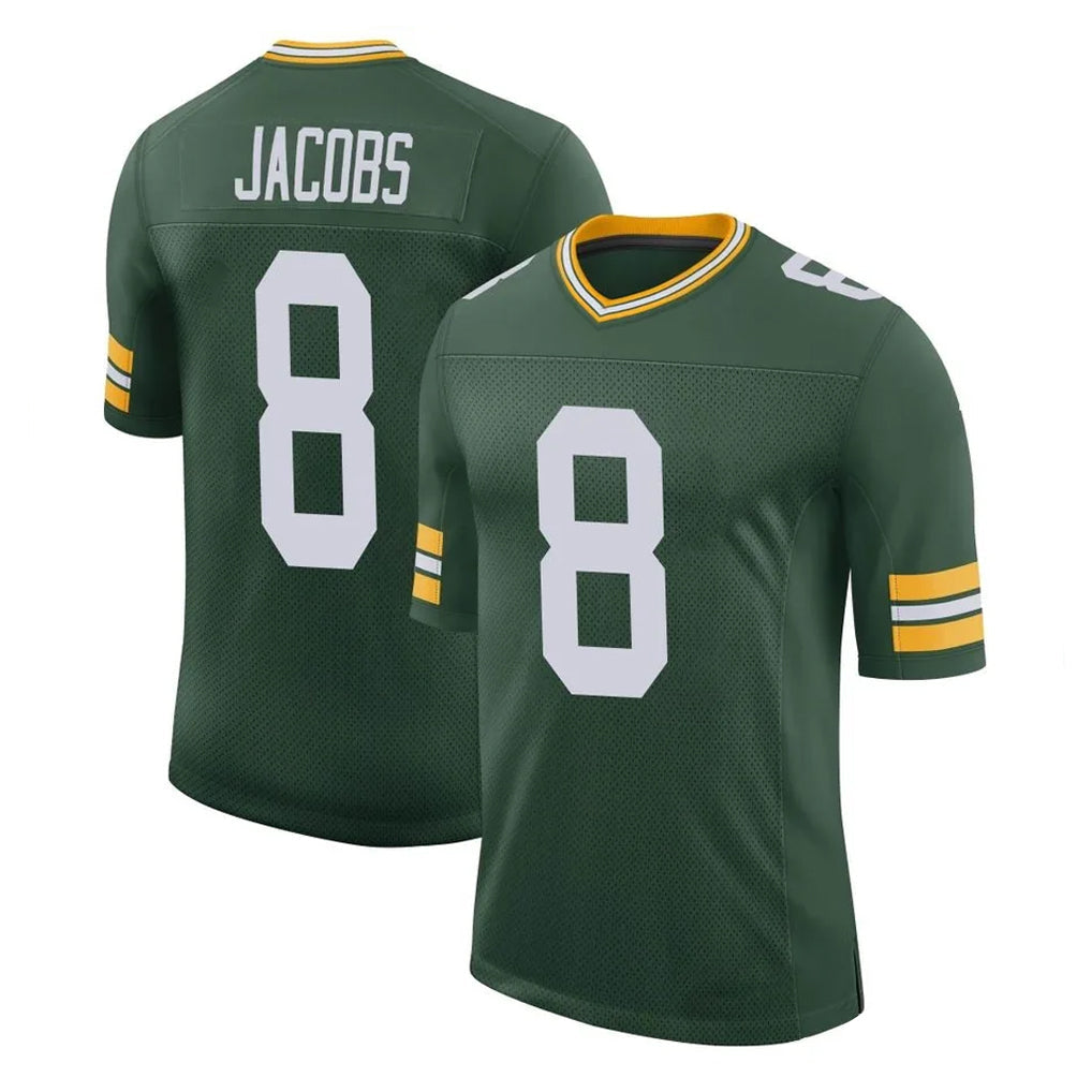 Johmsee GB.Packers #8 Josh Jacobs Player Green Limited Classic Home Game Stitched Jerseys