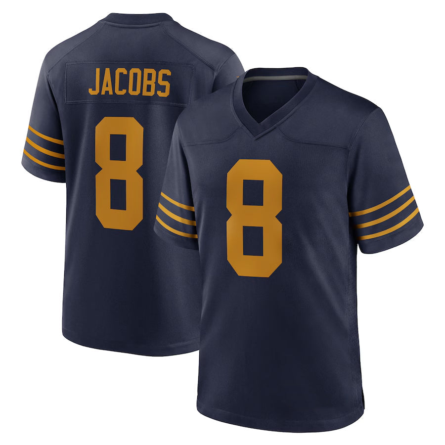 Johmsee GB.Packers #8 Josh Jacobs Player Navy The 1923 Classic Game Stitched Jersey