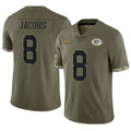 Johmsee GB.Packers #8 Josh Jacobs Player Olive Salute To Service Limited Stitched Jerseys