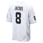 Johmsee GB.Packers #8 Josh Jacobs Player White Home Game Stitched Jerseys
