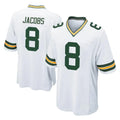 Johmsee GB.Packers #8 Josh Jacobs Player White Home Game Stitched Jerseys