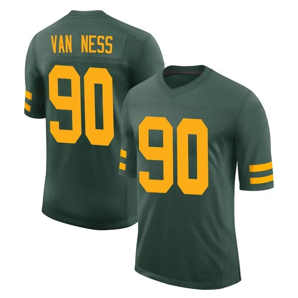 Johmsee GB.Packers #90 Lukas Van Ness Player Green Alternate Vapor Home Game Stitched Jerseys