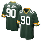 Johmsee GB.Packers #90 Lukas Van Ness Player Green Home Game Stitched Jerseys