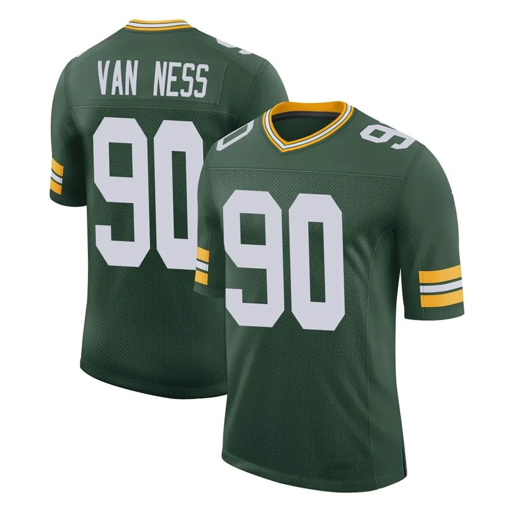 Johmsee GB.Packers #90 Lukas Van Ness Player Green Limited Classic Home Game Stitched Jerseys