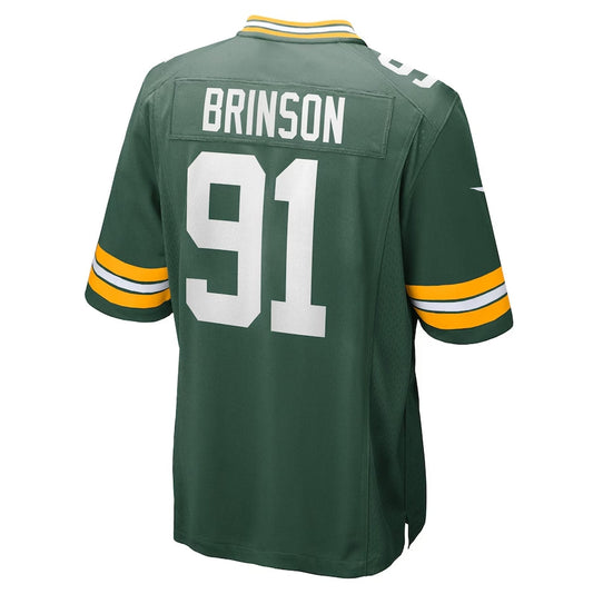 GB.Packers #91 Warren Brinson Green Team Game Stitched American Football Jerseys