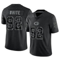 Johmsee GB.Packers #92 Reggie White Player Black REFLECTIVE Limited Stitched Jerseys