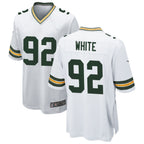 Johmsee GB.Packers #92 Reggie White Player White Home Game Stitched Jersey