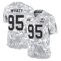 Johmsee GB.Packers #95 Devonte Wyatt Player Arctic Camo Salute To Service Limited Stitched Jerseys