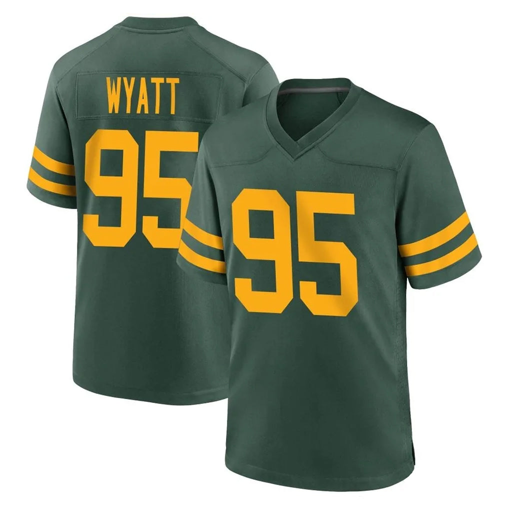 Johmsee GB.Packers #95 Devonte Wyatt Player Green Alternate Home Game Stitched Jerseys