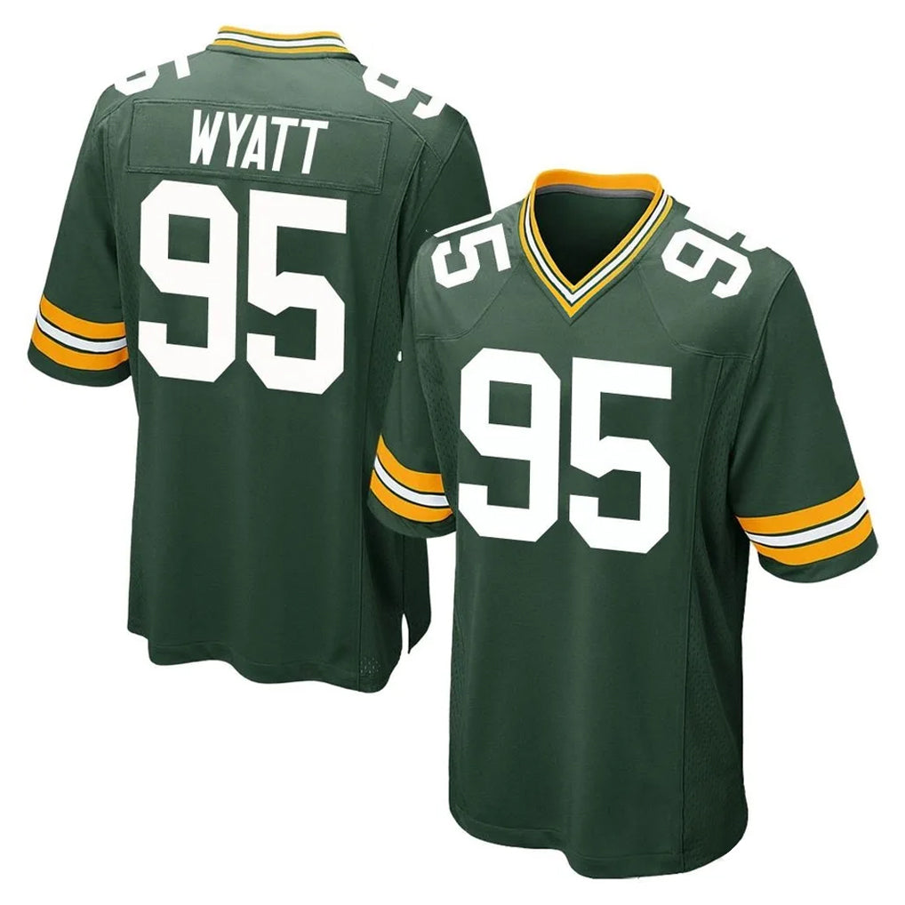 Johmsee GB.Packers #95 Devonte Wyatt Player Green Home Game Stitched Jerseys