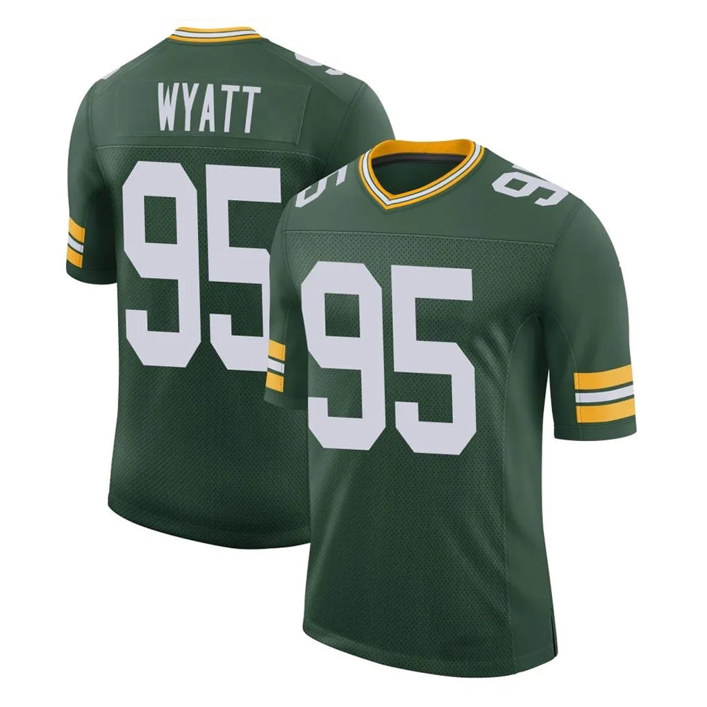 Johmsee GB.Packers #95 Devonte Wyatt Player Green Limited Classic Home Game Stitched Jerseys