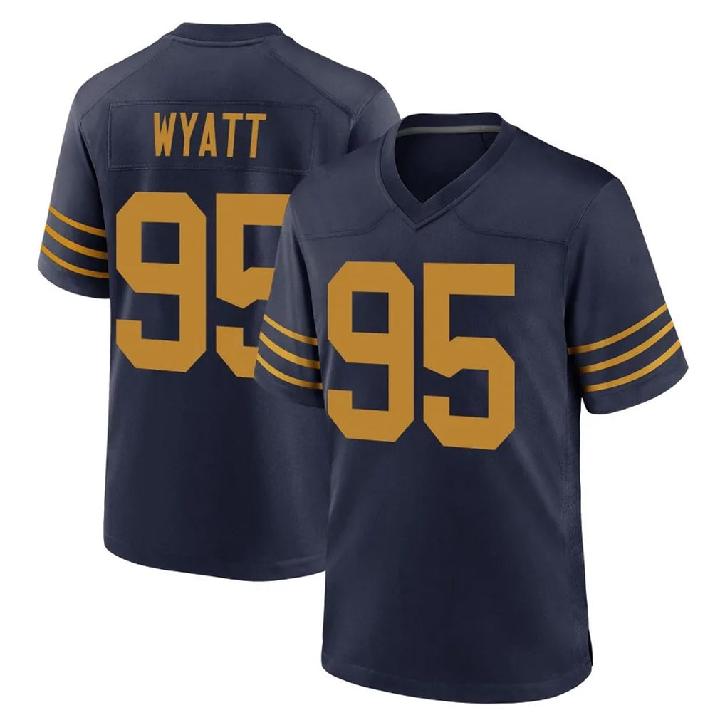 Johmsee GB.Packers #95 Devonte Wyatt Player Navy The 1923 Classic Home Game Stitched Jerseys