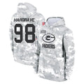 Johmsee GB.Packers #98 Javon Hargrave Player Arctic Camo Salute to Service Hoodies Limited Game Stitched Jerseys