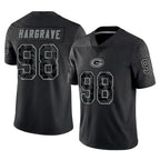 Johmsee GB.Packers #98 Javon Hargrave Player Black Reflective Limited Home Game Stitched Jerseys