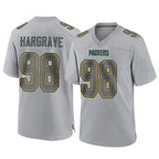 Johmsee GB.Packers #98 Javon Hargrave Player Gray Atmosphere Fashion Home Game Stitched Jerseys