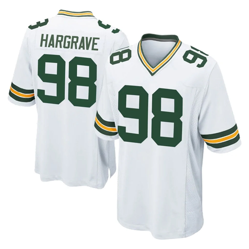 Johmsee GB.Packers #98 Javon Hargrave Player White Home Game Stitched Jerseys