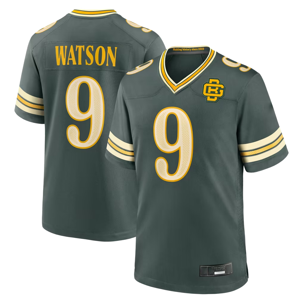 Johmsee GB.Packers #9 Christian Watson Green 2026 Rivalries Collection Game Stitched Jerseys