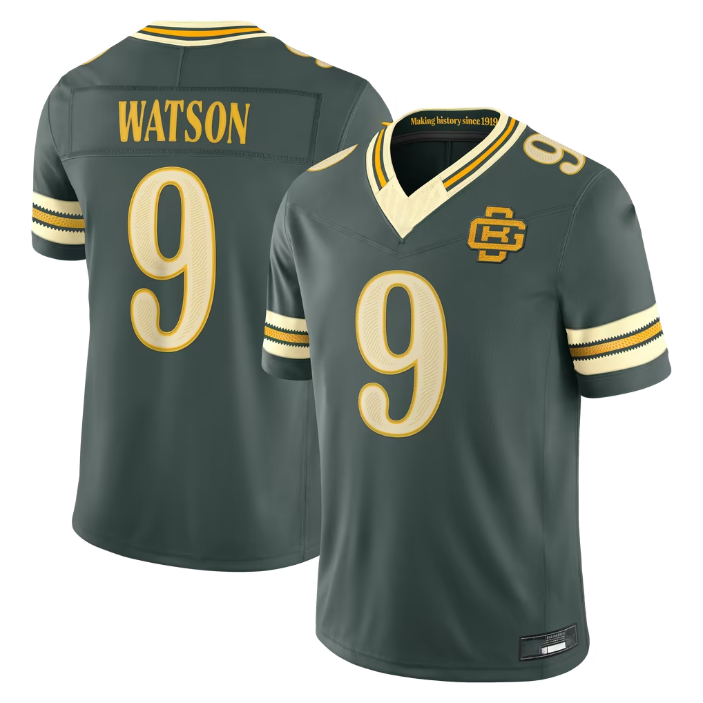 Johmsee GB.Packers #9 Christian Watson Green 2026 Rivalries Collection Limited Stitched Jerseys