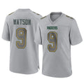 Johmsee GB.Packers #9 Christian Watson Player Gray Atmosphere Fashion Home Game Stitched Jerseys