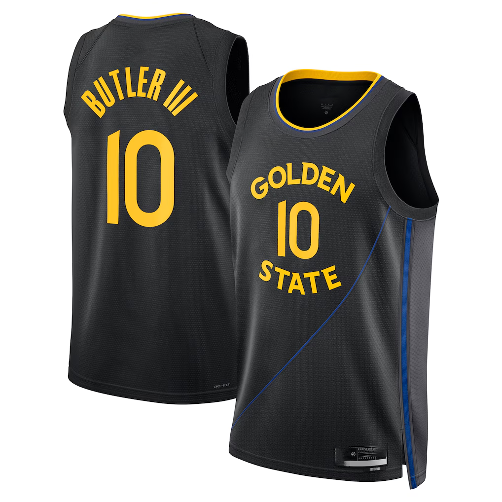 Johmsee G.State Warriors #10 Jimmy Butler III Jordan Brand Black Swingman Jerseys - Statement Edition