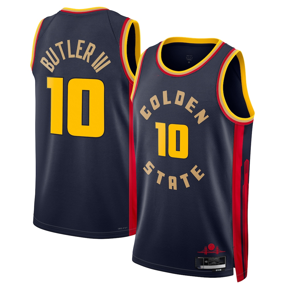 Johmsee G.State Warriors #10 Jimmy Butler III Navy Swingman Jerseys - City Edition
