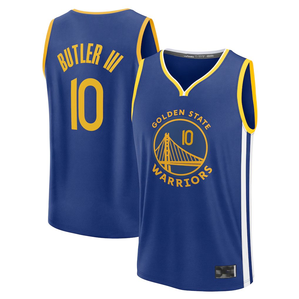Johmsee G.State Warriors #10 Jimmy Butler III Royal Fast Break Replica Player Jerseys - Icon Edition
