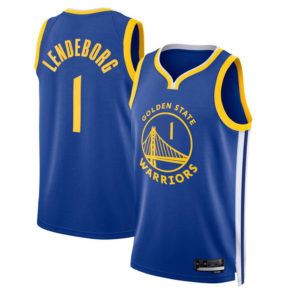 Johmsee G.State Warriors #1 Yaxel Lendeborg Royal Swingman Jerseys - Icon Edition