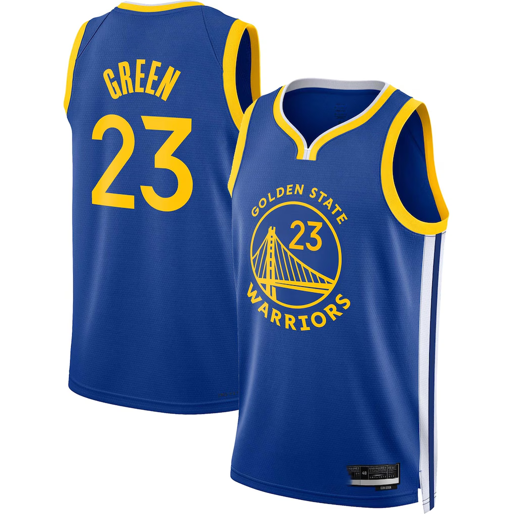 Johmsee G.State Warriors #23 Draymond Green Royal Swingman Jerseys - Icon Edition