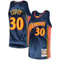 Johmsee G.State Warriors #30 Stephen Curry Mitchell & Ness Navy 2009-10 Hardwood Classics Authentic Jerseys