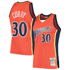 Johmsee G.State Warriors #30 Stephen Curry Mitchell & Ness Orange Hardwood Classics Swingman Jerseys