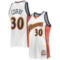 Johmsee G.State Warriors #30 Stephen Curry Mitchell & Ness White 200910 Hardwood Classics Authentic Jerseys