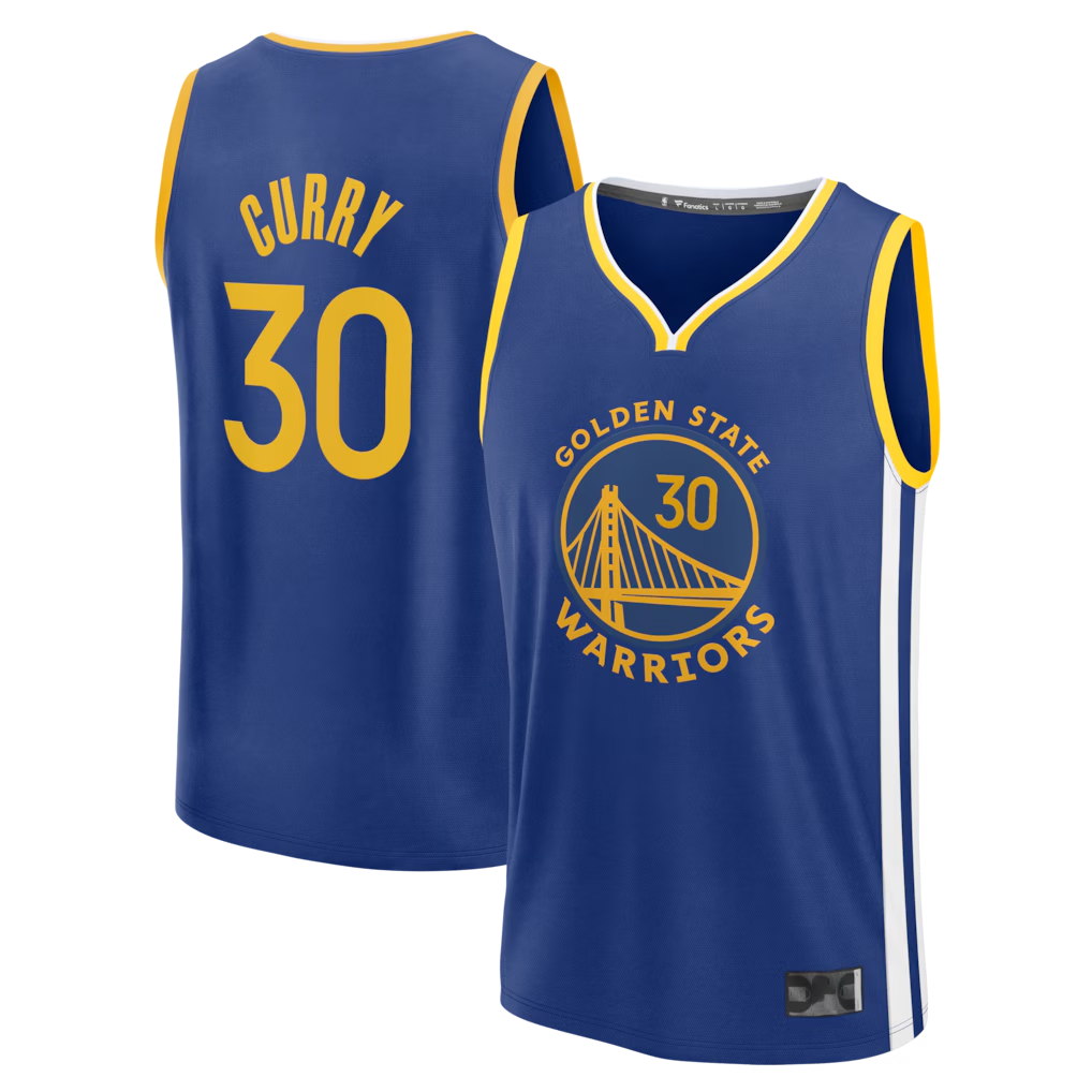 Johmsee G.State Warriors #30 Stephen Curry Royal Fast Break Replica Jerseys - Icon Edition