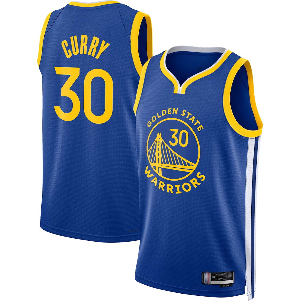 Johmsee G.State Warriors #30 Stephen Curry Royal Swingman Jerseys - Icon Edition