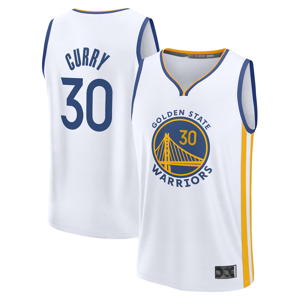Johmsee G.State Warriors #30 Stephen Curry White Swingman Jerseys-Association Edition