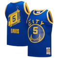 Johmsee G.State Warriors #5 Baron Davis Mitchell & Ness Royal Hardwood Classics 200405 Swingman Jerseys