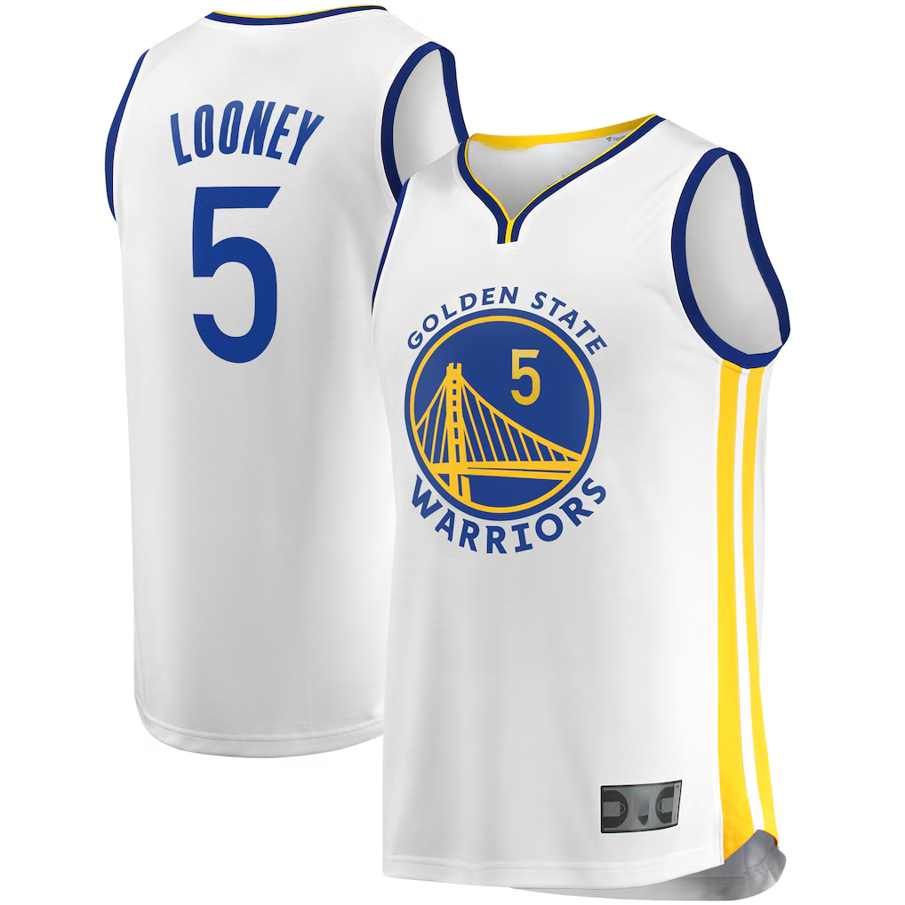Johmsee G.State Warriors #5 Kevon Looney White Fast Break Player Replica Jerseys - Association Edition