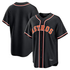 Johmsee H.Astros Black Fashion Out Home Game Blank Player Stitched Jerseys